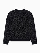 Armani Exchange Maglione girocollo con logo allover Uomo Nero XM001330 AF16916 FC196 ARMANI EXCHANGE 