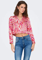 Only Camicia Donna Rosa Camelia 15339993 Camellia Rose ONLY 