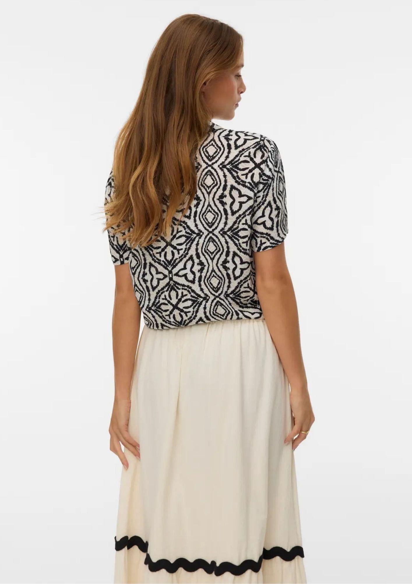 Vero Moda Camicia Donna Menny Grigio Chiaro Fantasia 10303694 Birch Camille VERO MODA 