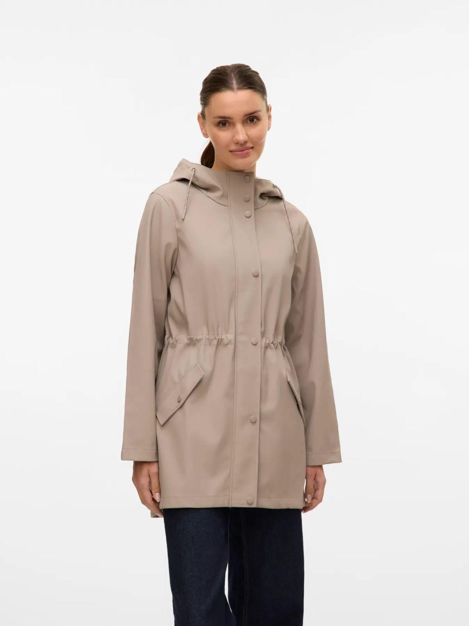 Vero Moda Giacca Donna Impermeabile Grey Peat VMMalou 10266982 Moon Rock VERO MODA 