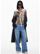 Desigual Maglietta in chiffon con polsini Donna Marrone 25WWTK26 6110 DESIGUAL 