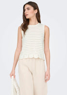 Jacqueline De Yong Top Donna Tanja Bianco 15366213 Cloud Dancer JACQUELINE DE YONG 