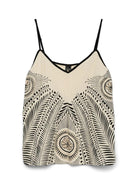 Vero Moda Top Donna Lalita Grigio Betulla Stampa Zola 10340011 Birch Zola VERO MODA 