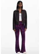 Desigual Pantaloni fluidi a zampa con texture Donna Viola 25WWPK03 3028 DESIGUAL 