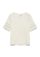 Vero Moda Top Donna Ivacy Bianco 10340787 Snow White SNOW WHITE LACE VERO MODA 
