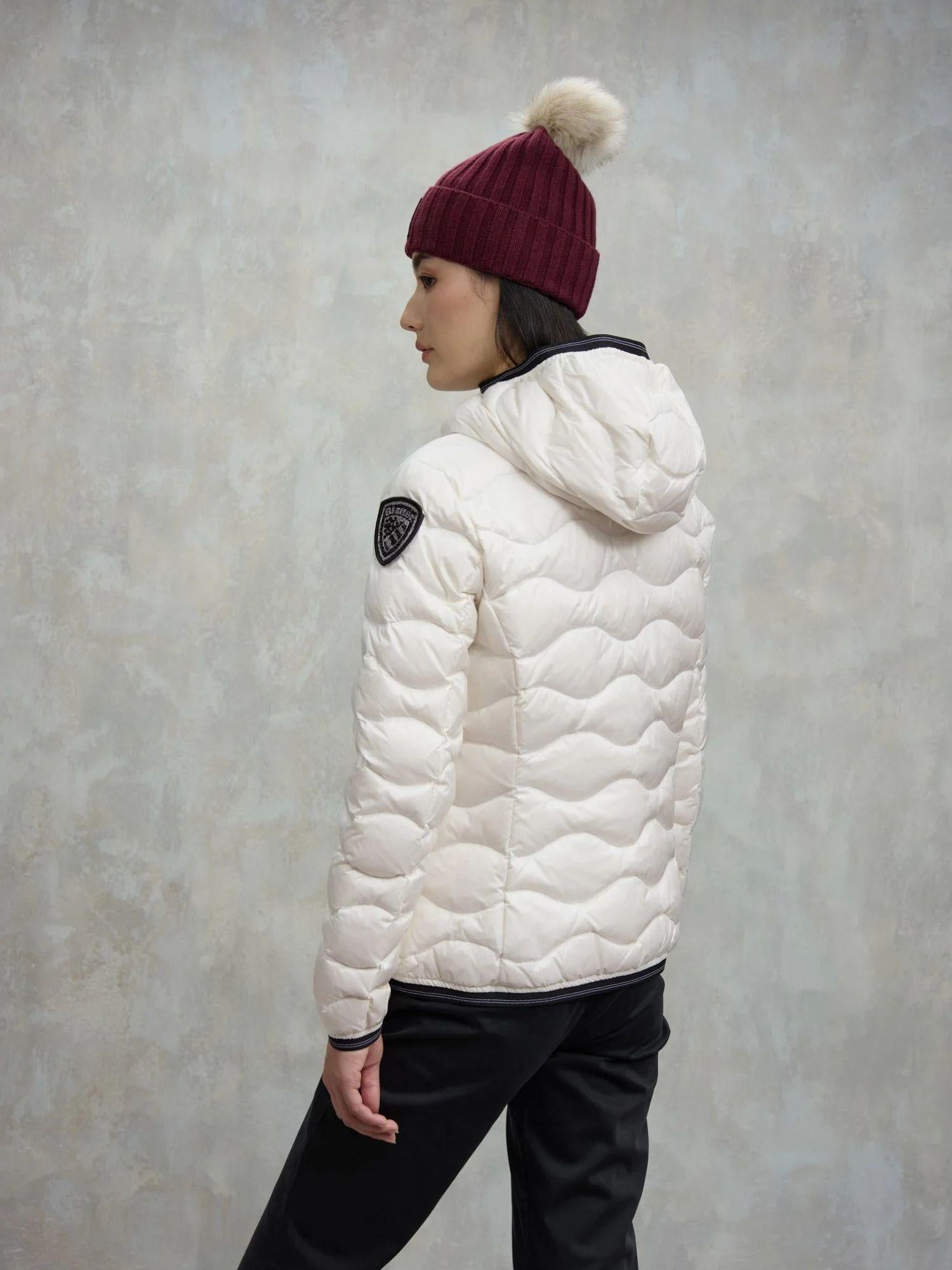 Blauer Piumino ad onde Camelia Donna Bianco ottico BLDC03095 6047 100 BLAUER 