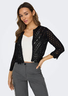 Jacqueline De Yong Cardigan Donna Sun Nero 15184486 Black JACQUELINE DE YONG 