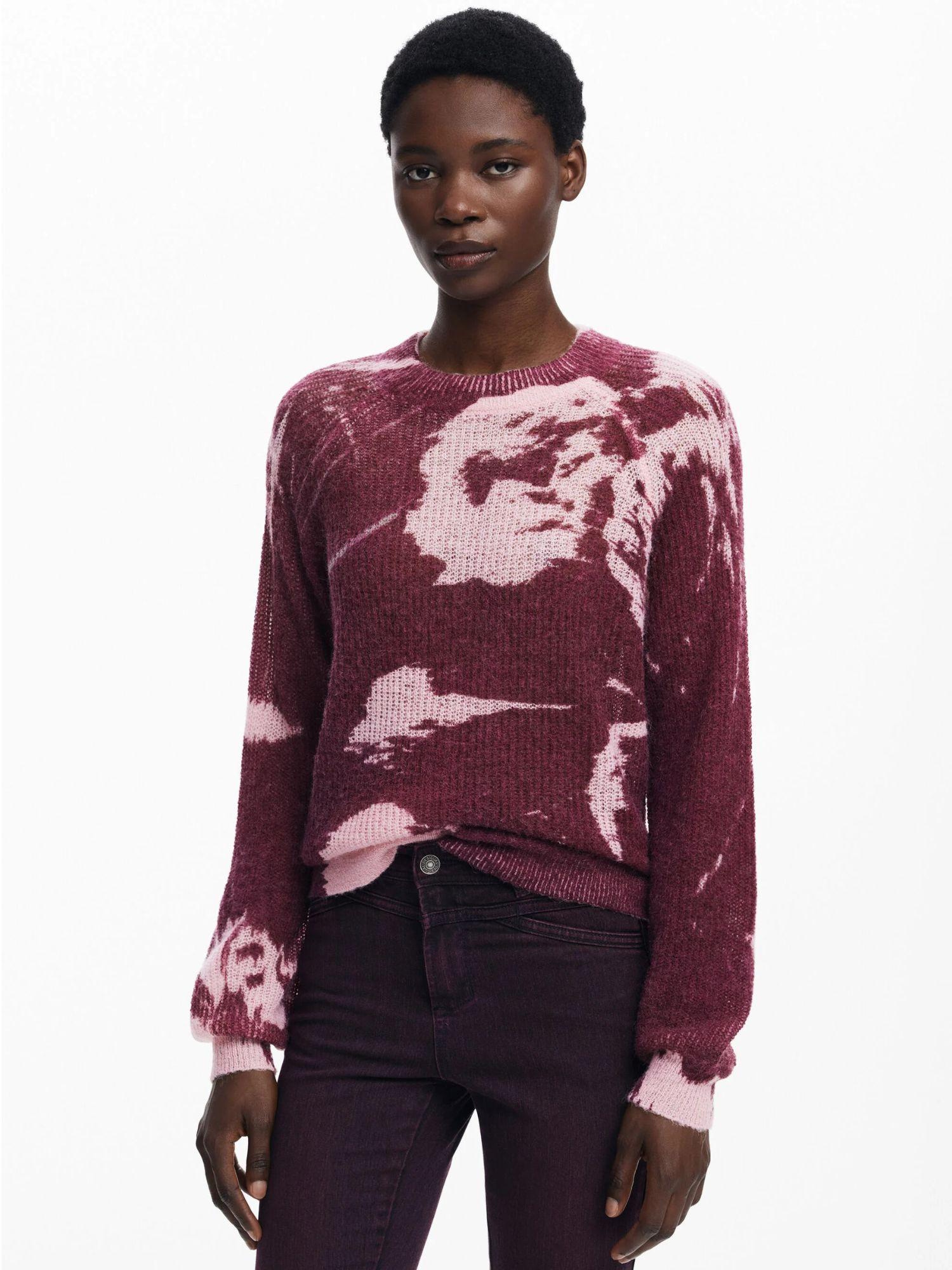 Desigual Maglione texture Arty Donna Rosso 25WWJF31 3078 DESIGUAL 
