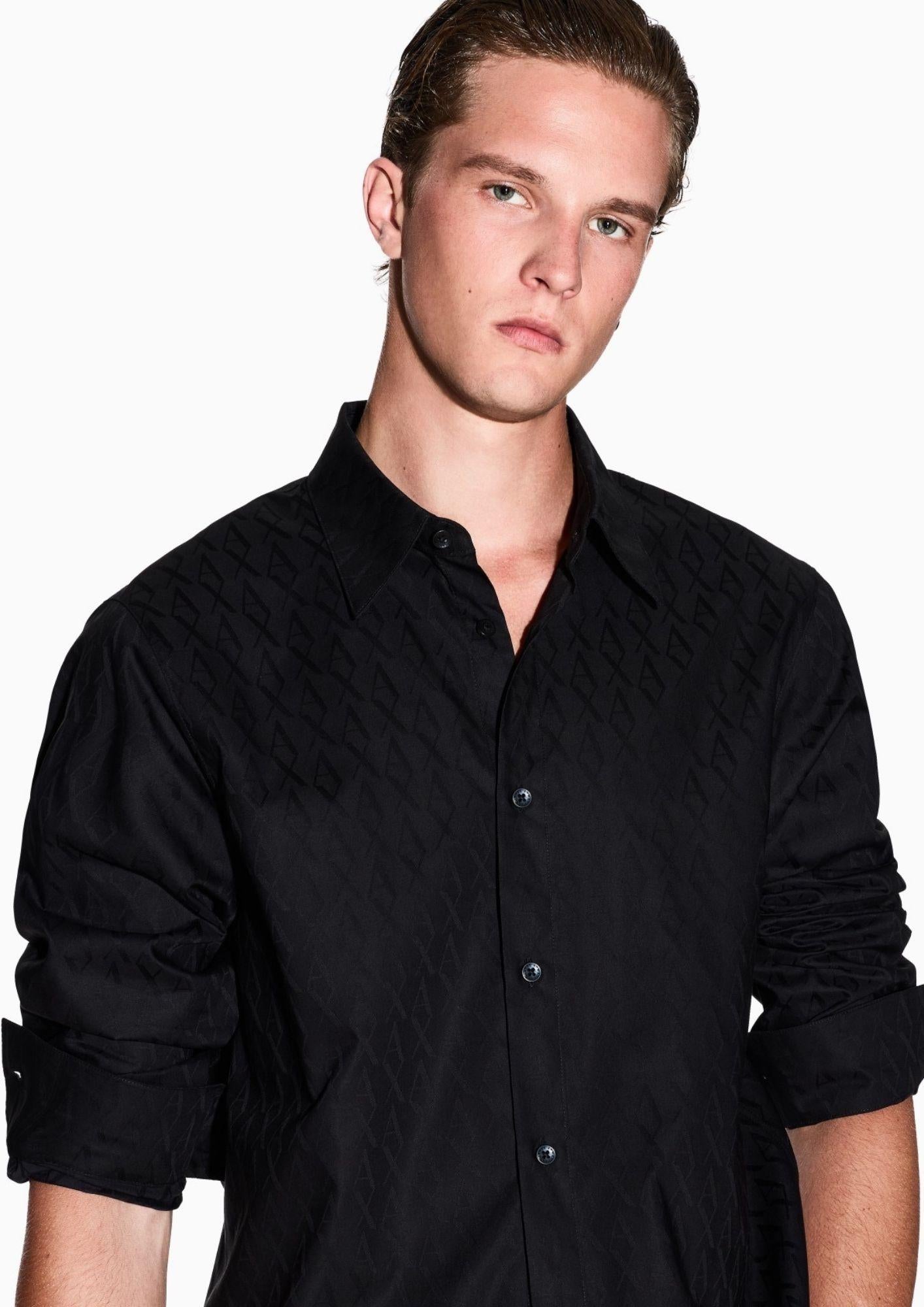 Armani Exchange Camicia Uomo Nera XM001587 AF16631 UC001 ARMANI EXCHANGE 