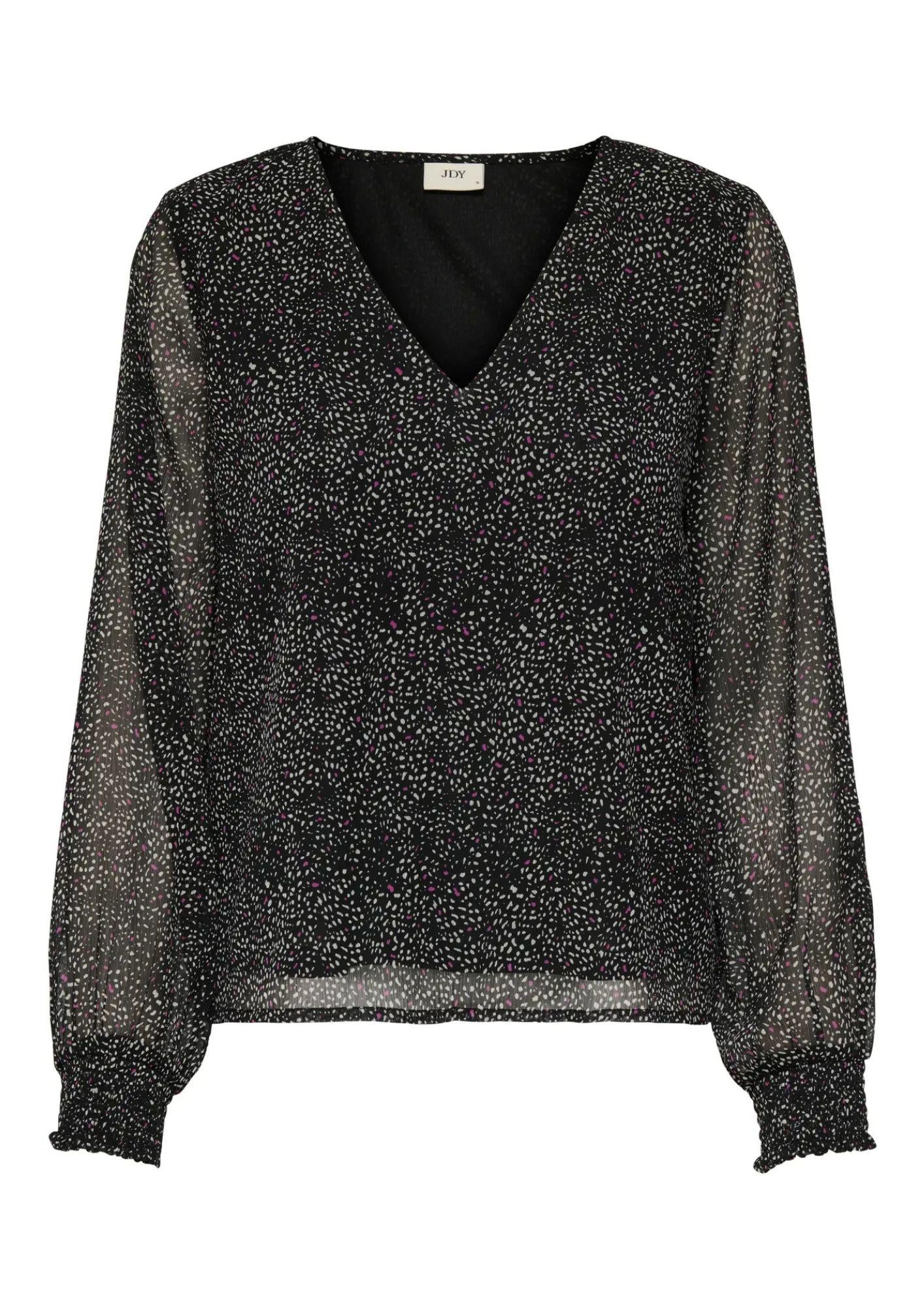 Jacqueline De Yong Top Donna Nero a Punti 15355429 Black DOTS JACQUELINE DE YONG 