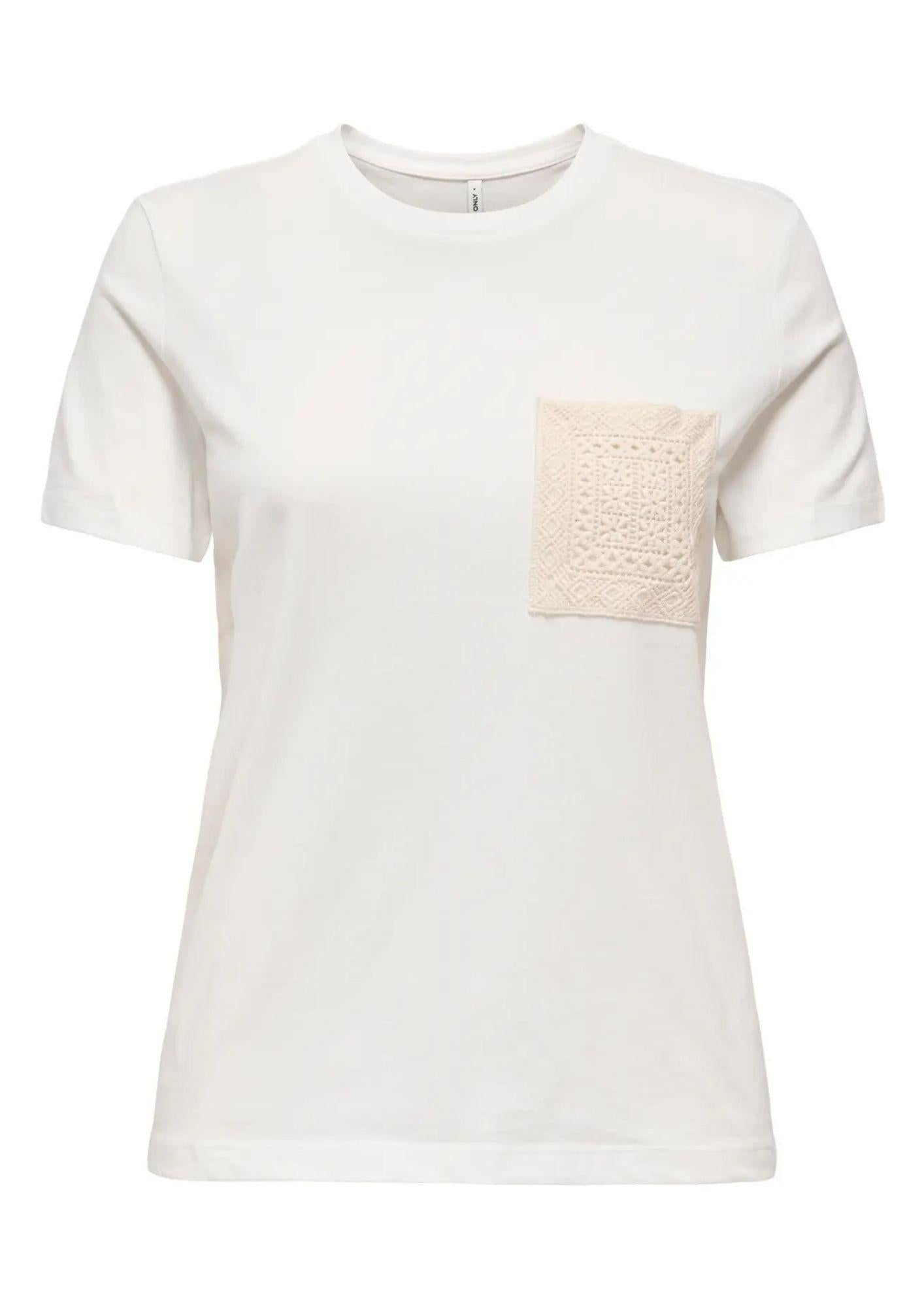 Only T-Shirt Donna Enja Bianca 15369258 Cloud Dancer ONLY 