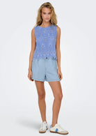 Only Top Donna Tulum Blu 15343156 Blue Bonnet ONLY 