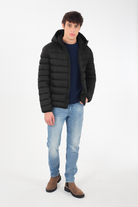 Giubbino Uomo Trapuntato Con Cappuccio Nero J876 QG00 0801 YES ZEE 