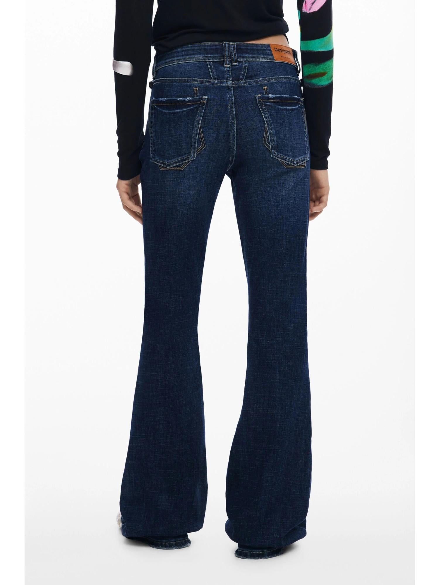 Desigual Jeans a zampa lavati Donna Blu 25WWDD09 5008 DESIGUAL 