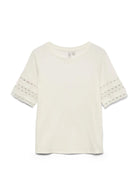 Vero Moda Top Donna Ivacy Bianco 10340787 Snow White SNOW WHITE LACE VERO MODA 