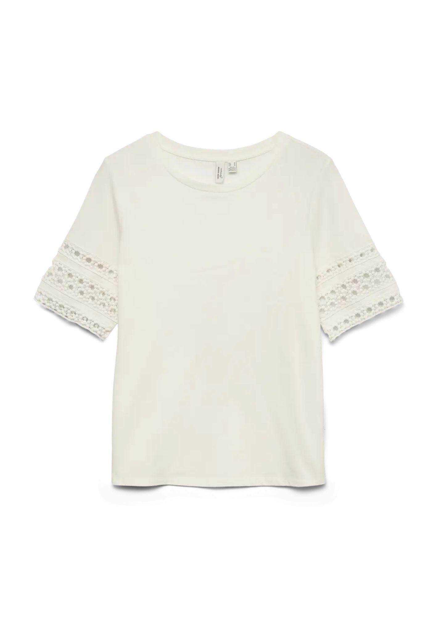 Vero Moda Top Donna Ivacy Bianco 10340787 Snow White SNOW WHITE LACE VERO MODA 
