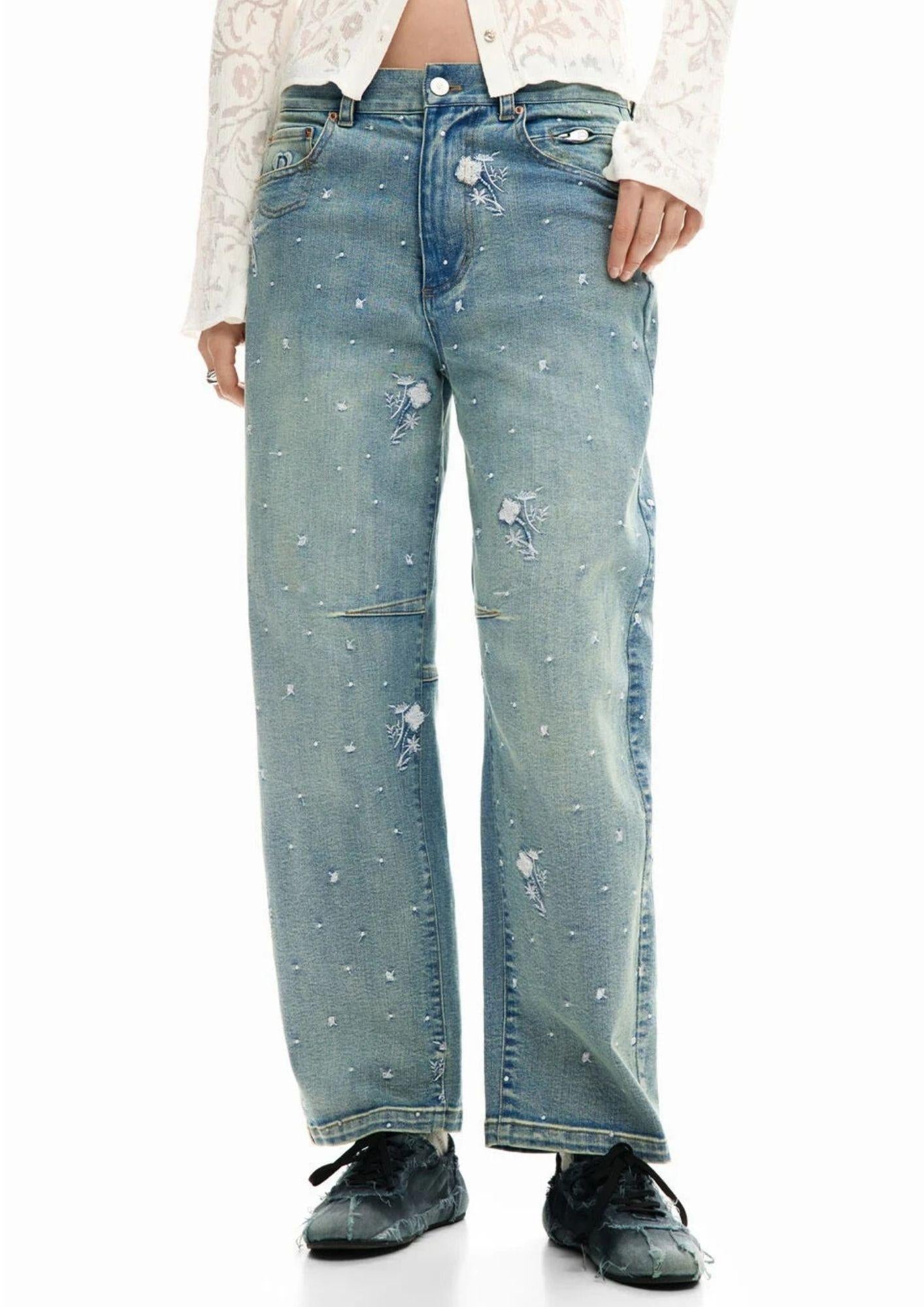 Desigual Jeans Donna Denimshine Blu Denim Chiaro 26SWDD36 5053 DESIGUAL 