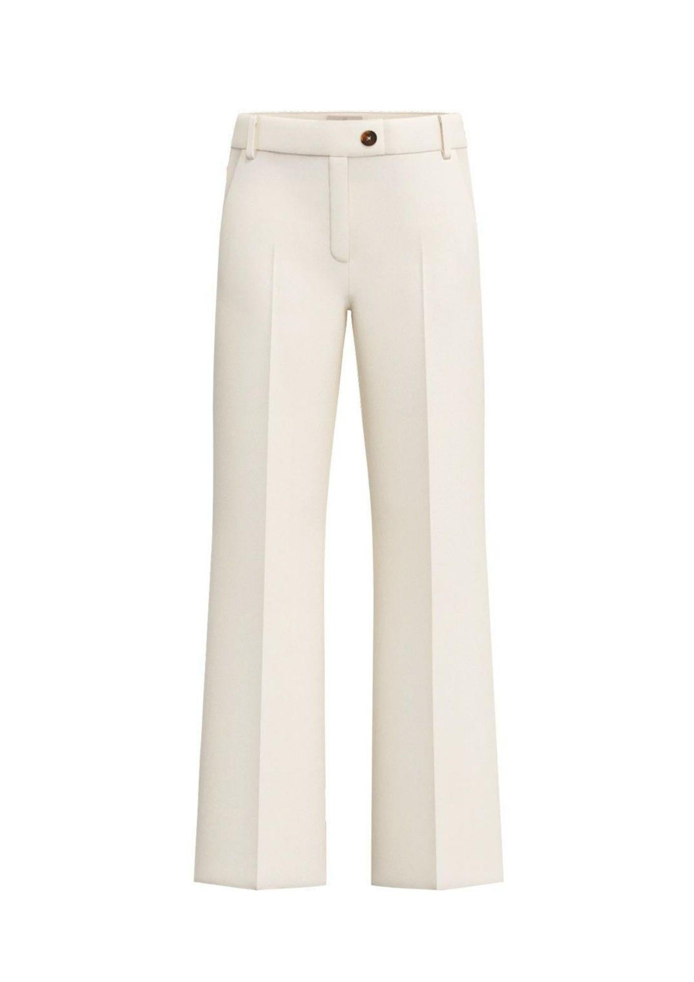 Emme Marella Pantalone Donna Emmsalute Bianco Lana 2615131121200 001 EMME MARELLA 