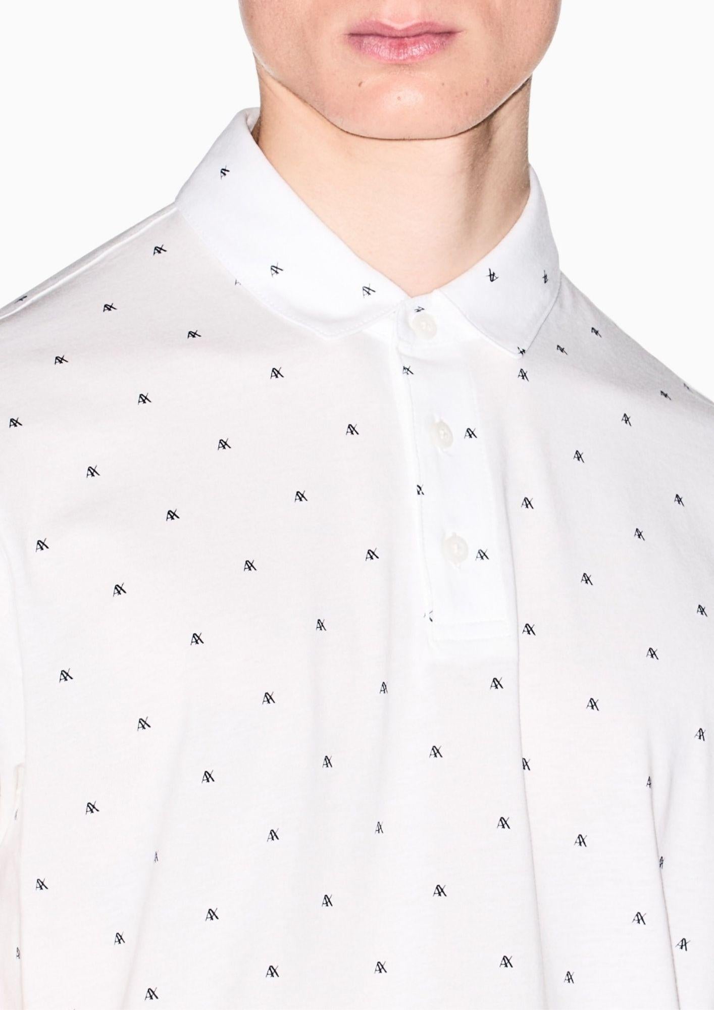 Armani Exchange Polo Uomo Bianca XM000735 AF10356 F0198 ARMANI EXCHANGE 