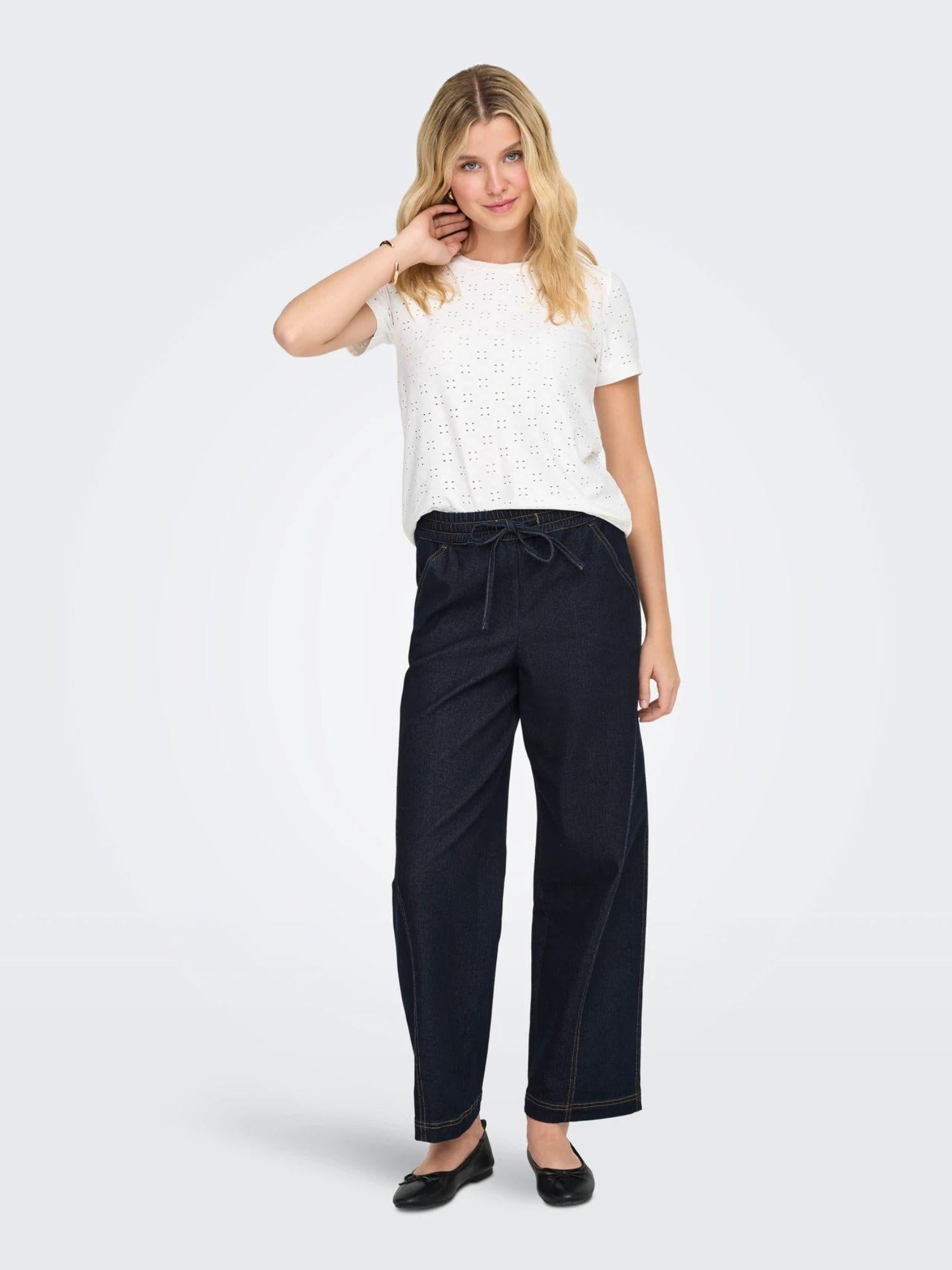 Jacqueline De Yong T-Shirt Donna Bianco Jdycathinka 15158450 Cloud Dancer JACQUELINE DE YONG 