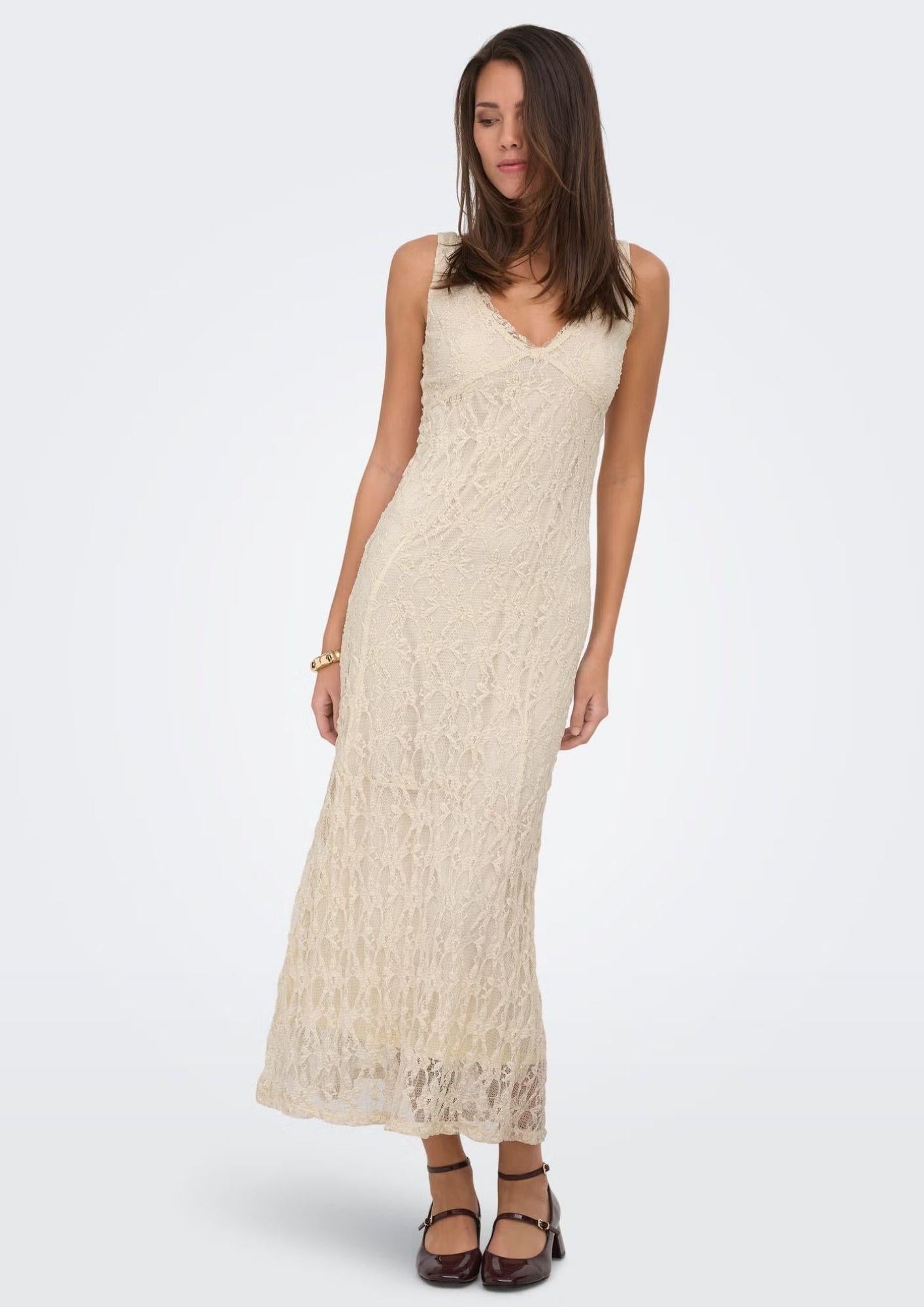 Only Vestito Donna Albina Gligio Betulla 15372795 Birch ONLY 