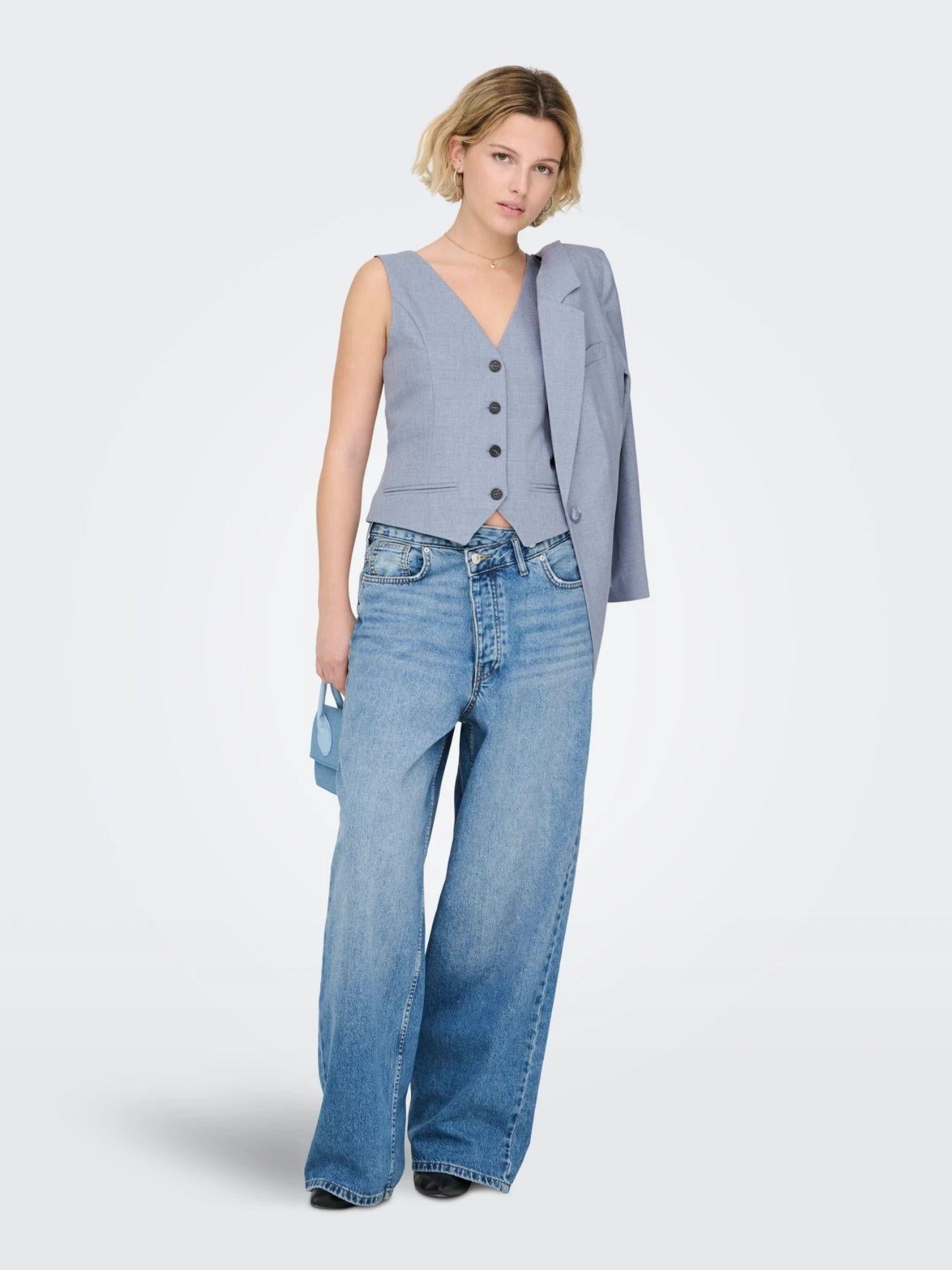 Only Gilet Donna Vintage Indigo Onllinda 15336753 Vintage Indigo ONLY 