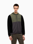 EA7 Emporio Armani Felpa con cappuccio Athletic Colour Block in nylon e misto viscosa Uomo Verde 7M000938 AF17003 U8100 EA7 EMPORIO ARMANI 