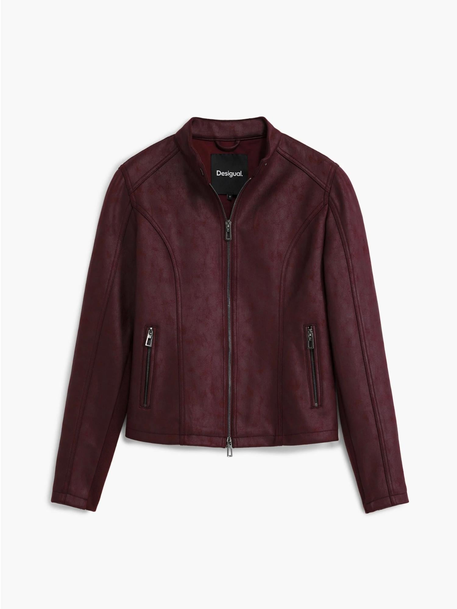 Desigual Giacca effetto pelle combinata Donna Rosso 25WWEW43 3006 DESIGUAL 