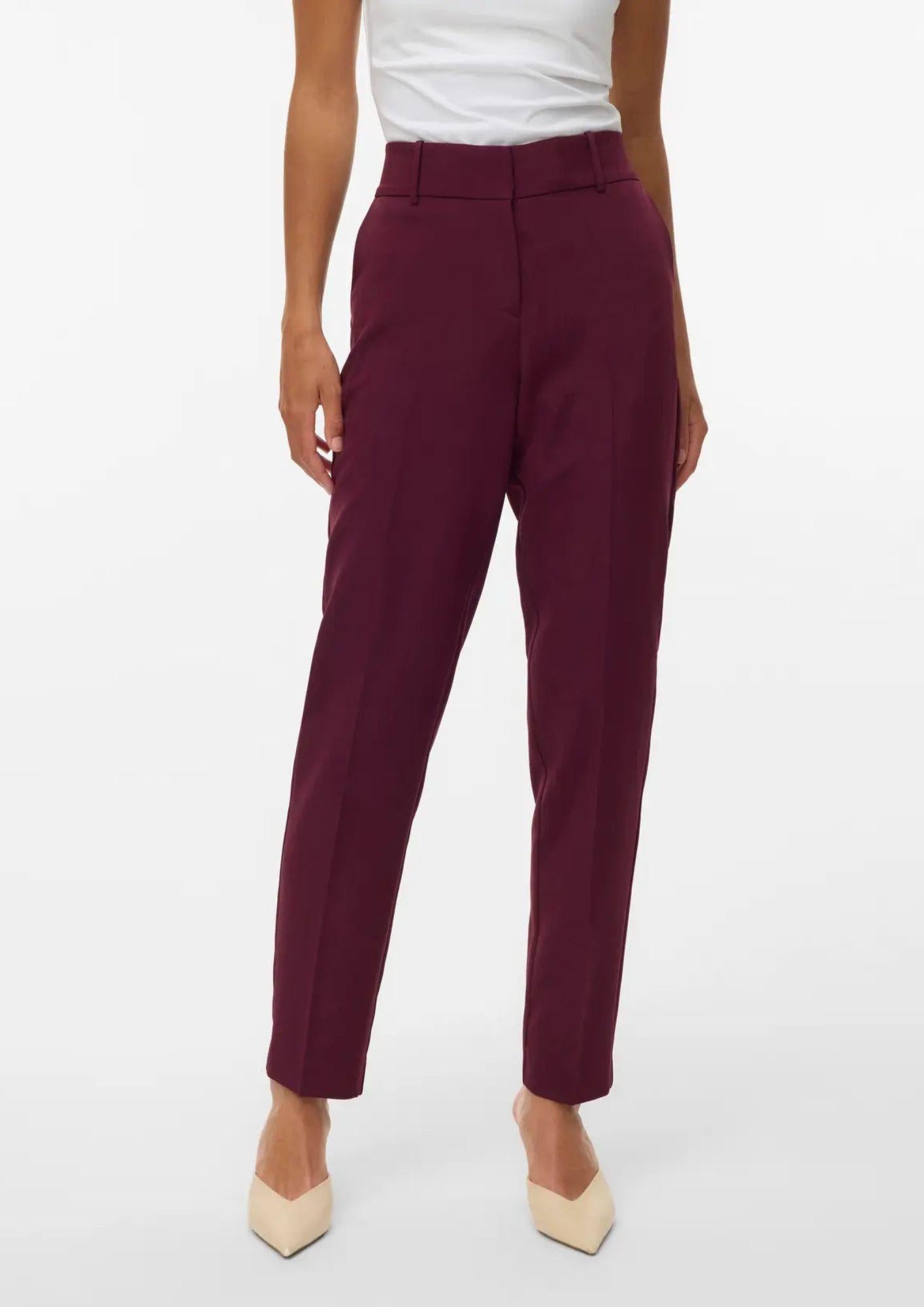 Vero Moda Pantalone Donna Gloria Bordeaux 10330946 Winetasting VERO MODA 