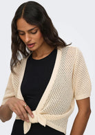 Jacqueline De Yong Cardigan Donna Grigio Betulla<BR/> 15288629 Birch JACQUELINE DE YONG 