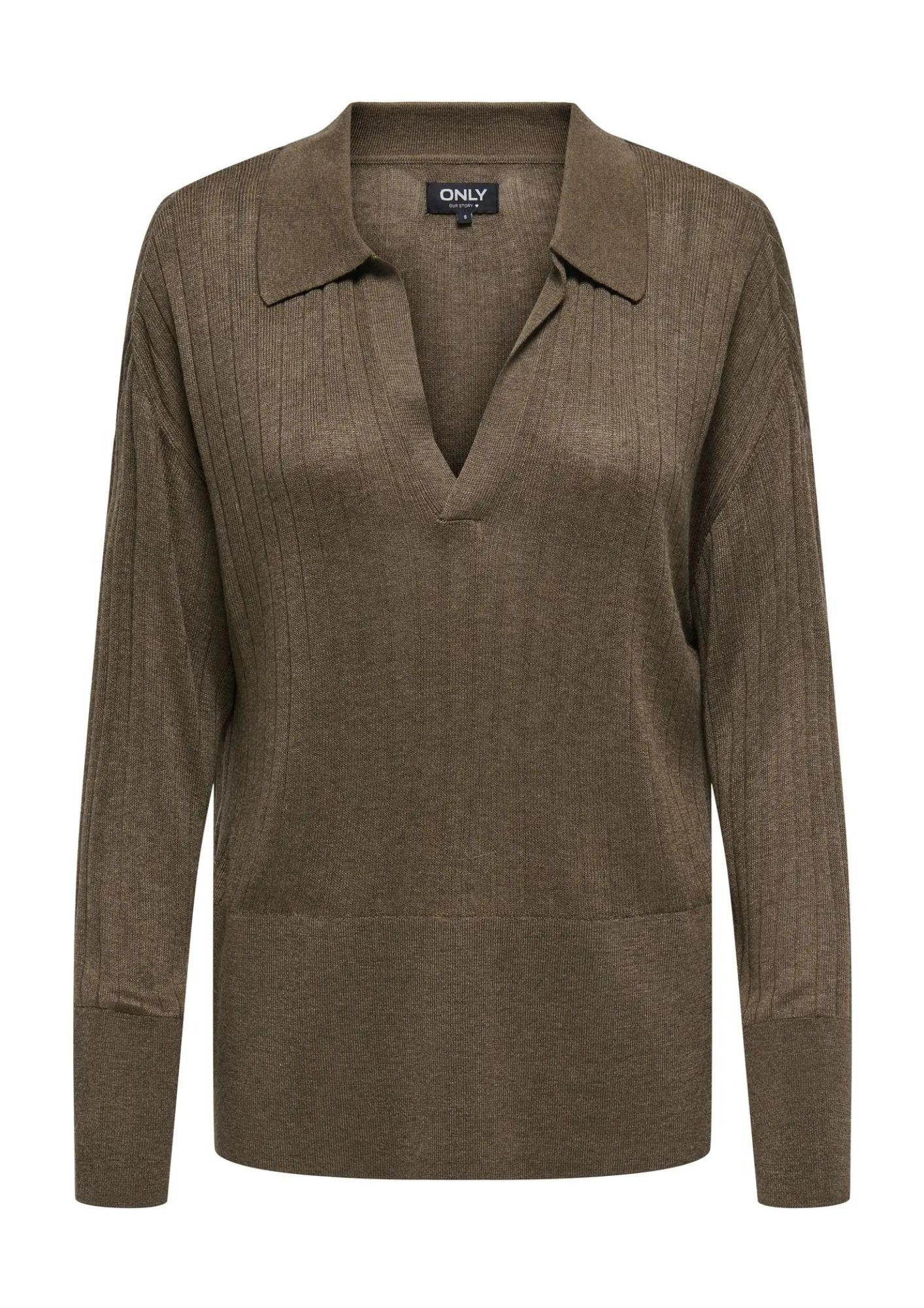 Only Maglione Donna Tara Marrone 15350701 Cub Melange ONLY 