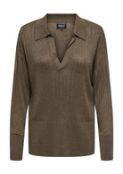 Only Maglione Donna Tara Marrone 15350701 Cub Melange ONLY 