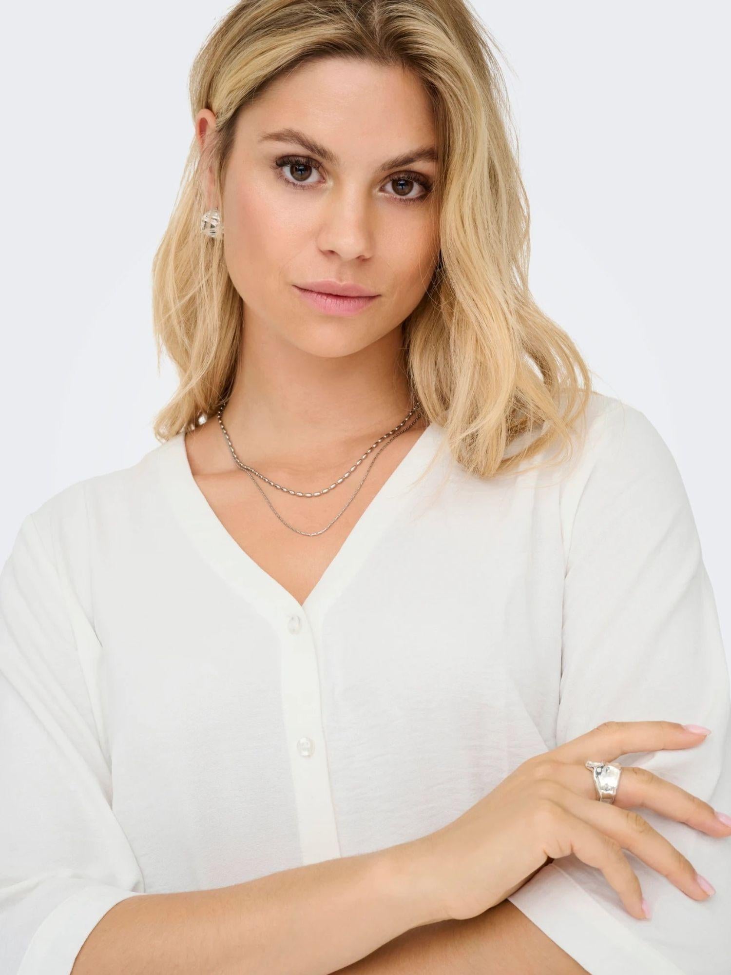 Jacqueline De Yong Camicia Donna Bianco Jdylion 15225654 Cloud Dancer JACQUELINE DE YONG 