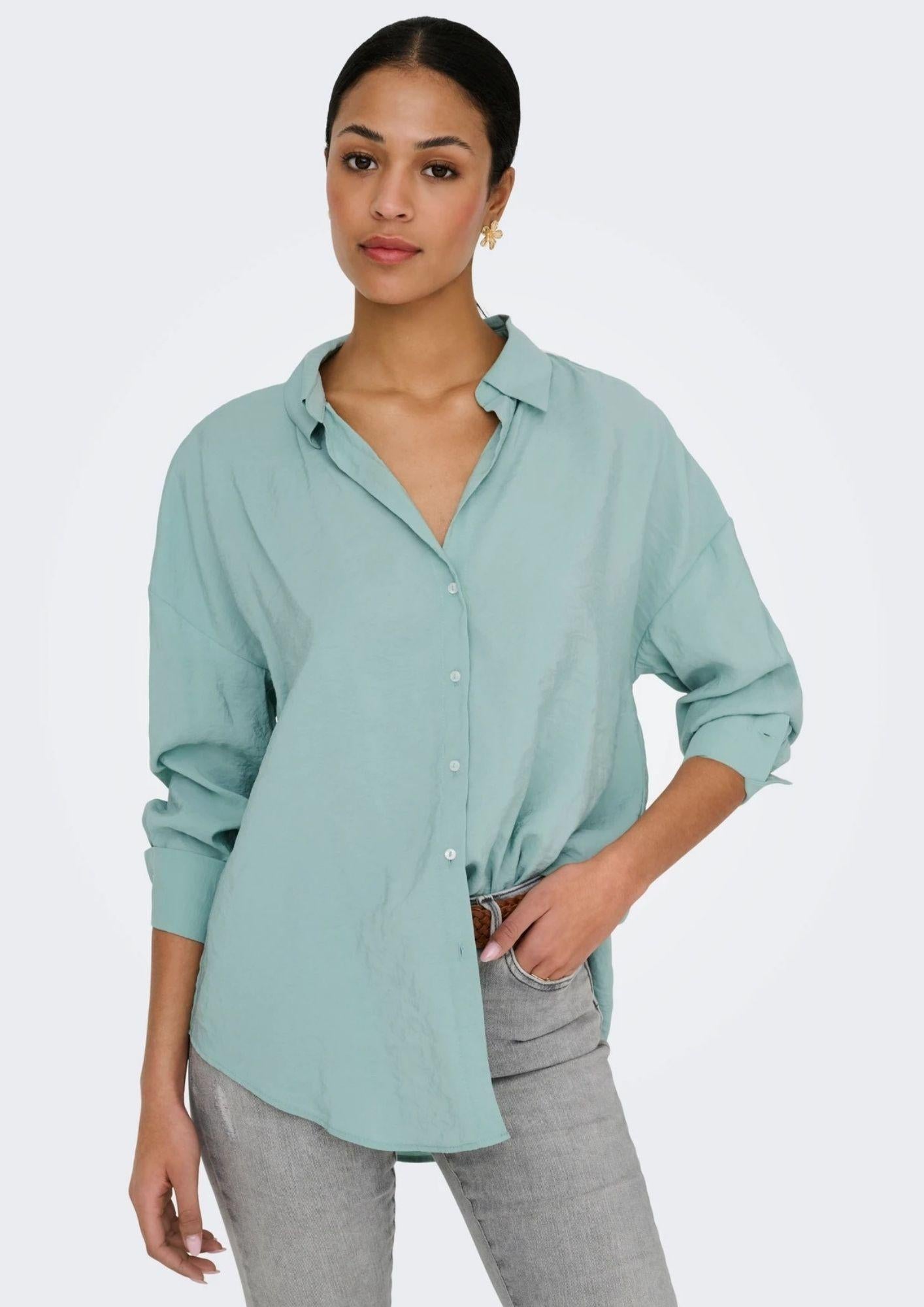 Only Camicia Donna Zazima Blu Ether 15272523 Ether ONLY 
