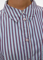 Vero Moda Camicia Donna Parina Azzurra Righe Bordeaux e Biache 10326180 Allure ZINFANDEL/BIRCH VERO MODA 