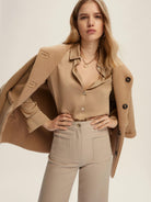 Emme Marella Camicia in raso martellato Fleres Donna Miele 2525116042200 003 EMME MARELLA 