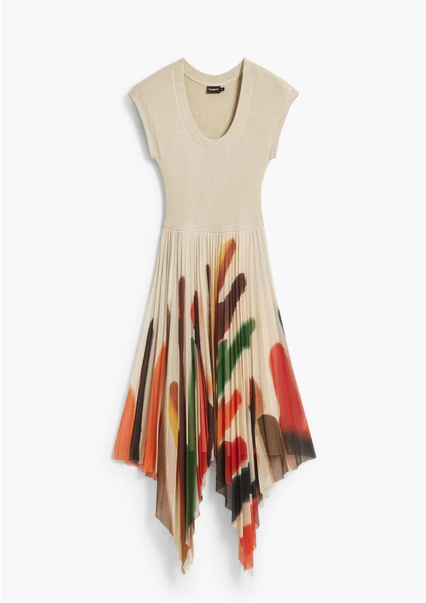 Desigual Vestito Donna Vestbrusheslacroix Ecru 26SWVK39 1001 DESIGUAL 
