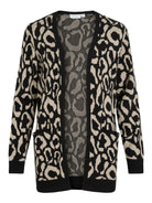 Vila Cardigan Donna Tif Animalier Nero 14110112 Black VILA 
