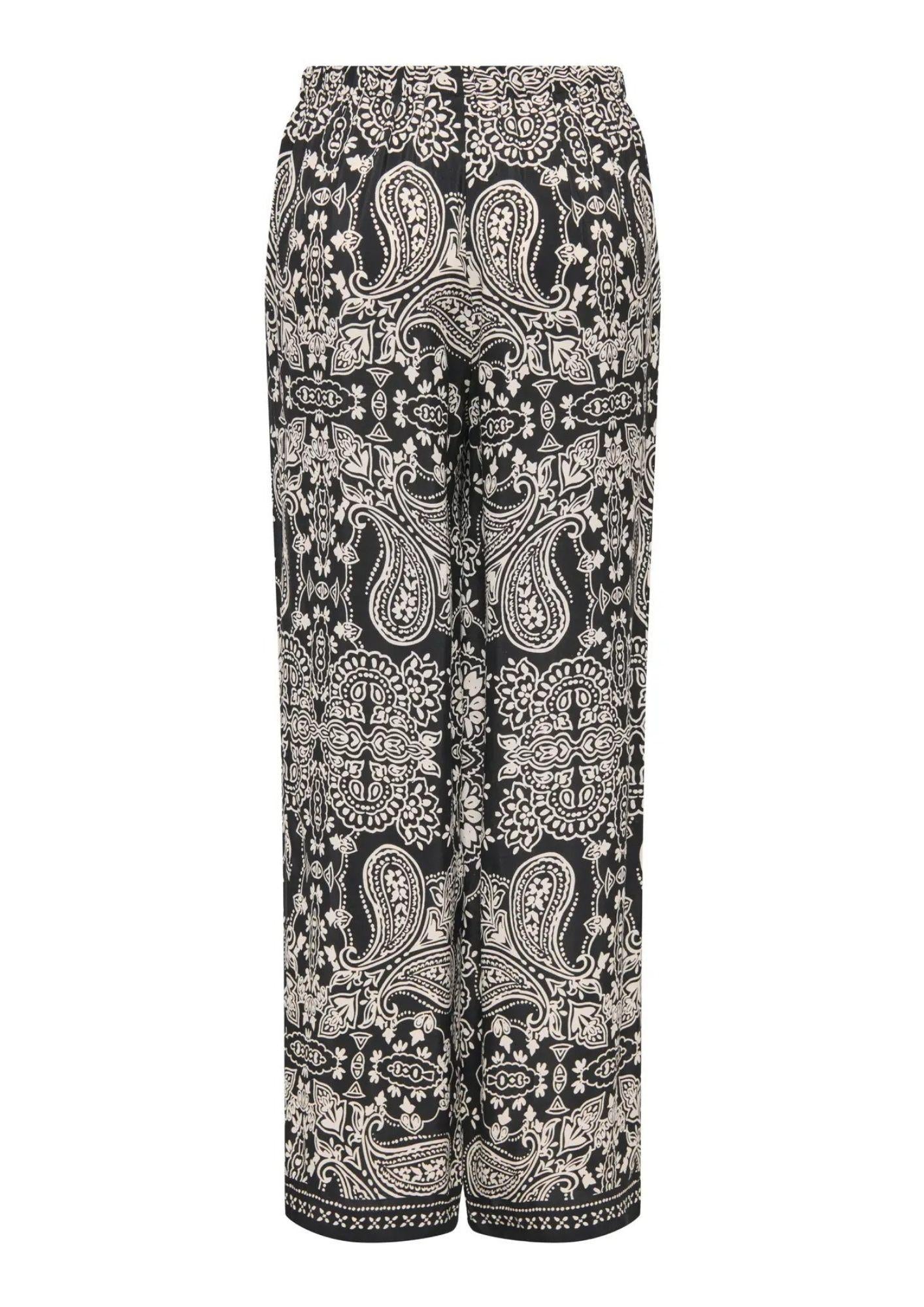 Only Pantalone Donna Emza Nero Stampa Etnica 15367646 Black ETHNIC PAISLEY ONLY 