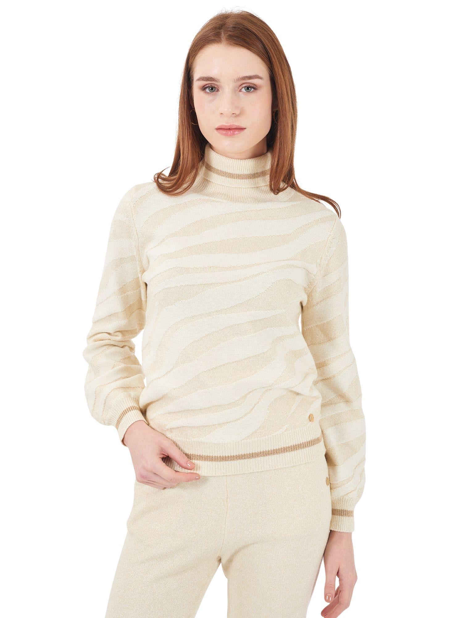 Yes Zee Maglia Donna Avorio M009 BI00 0157 YES ZEE 