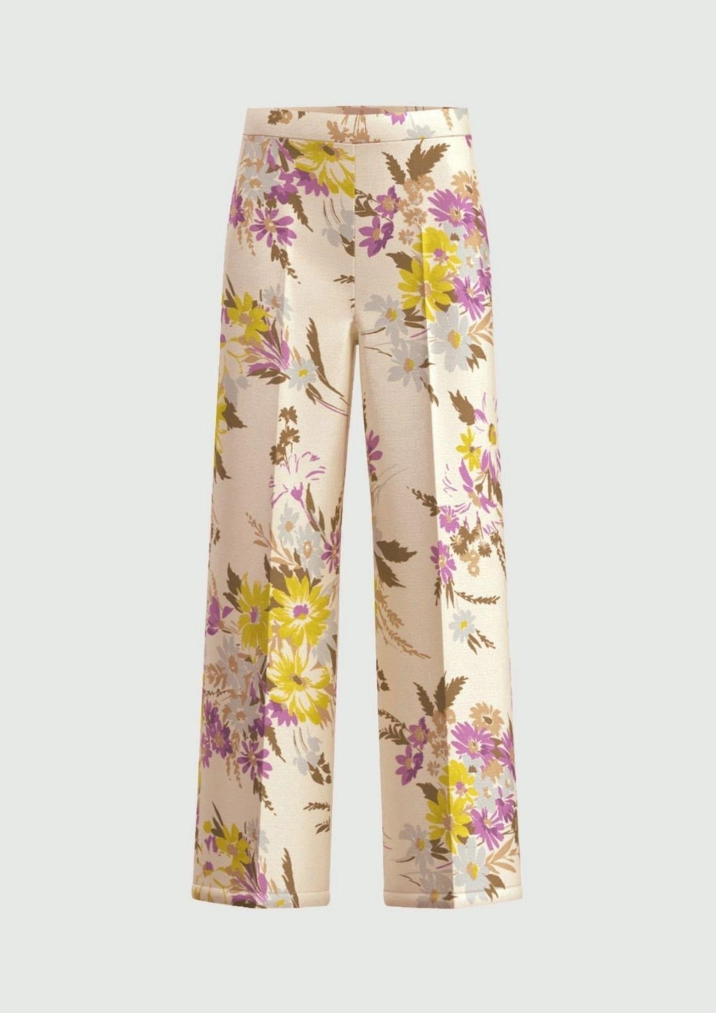 Emme Marella Pantalone Donna Emmalbero Bianco Lavanda 2615131152200 002 EMME MARELLA 
