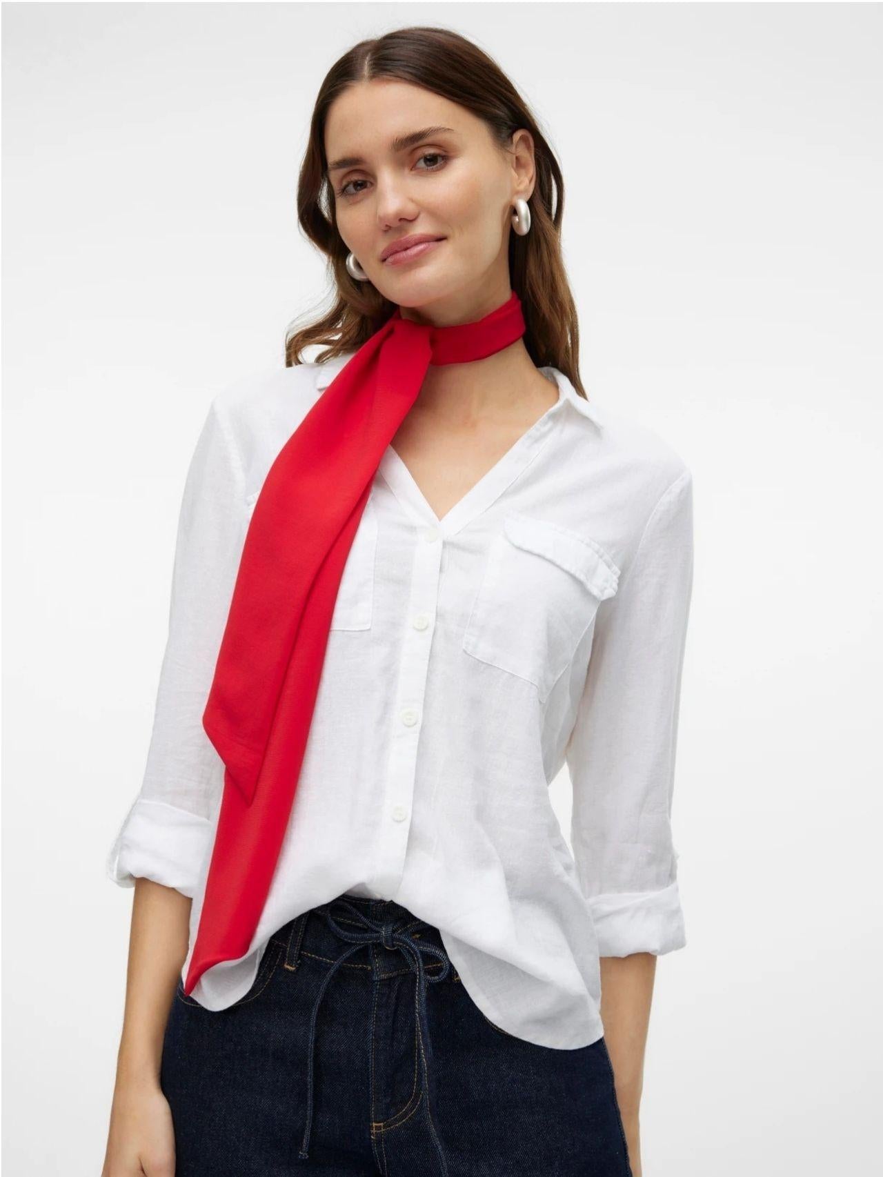 Vero Moda Camicia Donna Linn Bianca 10308407 Snow White VERO MODA 