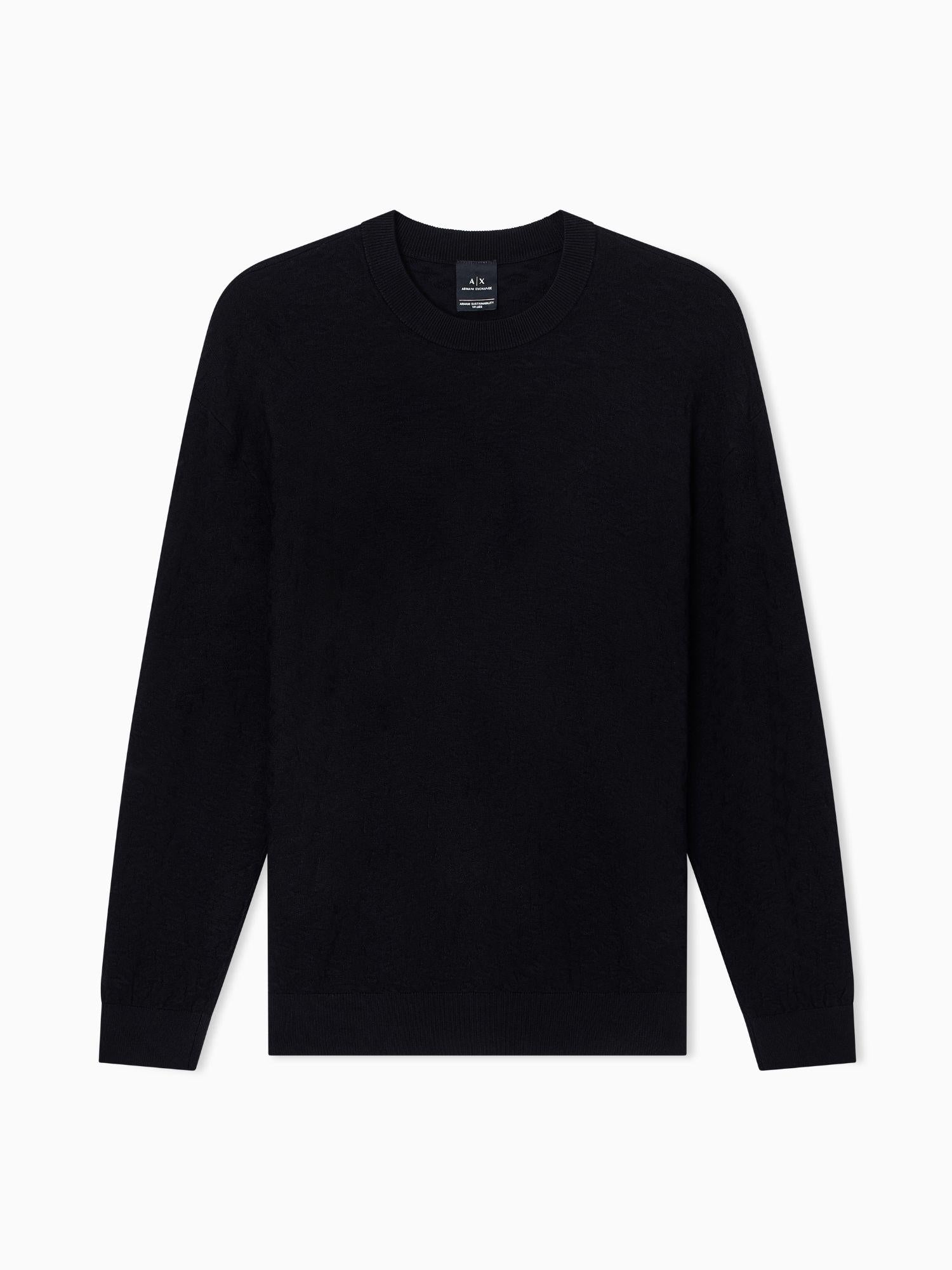 Armani Exchange Maglione girocollo in misto viscosa Uomo Nero XM001316 AF10454 UC001 ARMANI EXCHANGE 