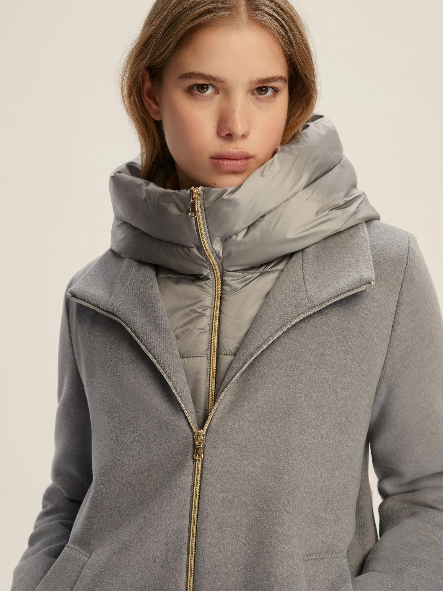 Emme Marella Giaccone Imbottito in Panno Soft Donna Sorriso Grigio Chiaro 2525486182200 010 EMME MARELLA 