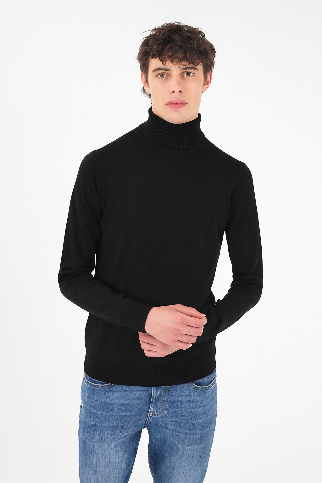 Yes Zee Maglia Dolcevita Uomo Nero M800 HL00 0801 YES ZEE 