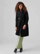 Vero Moda Cappotto Donna Fortuneaya Nero 10278330 Black SOLID VERO MODA 