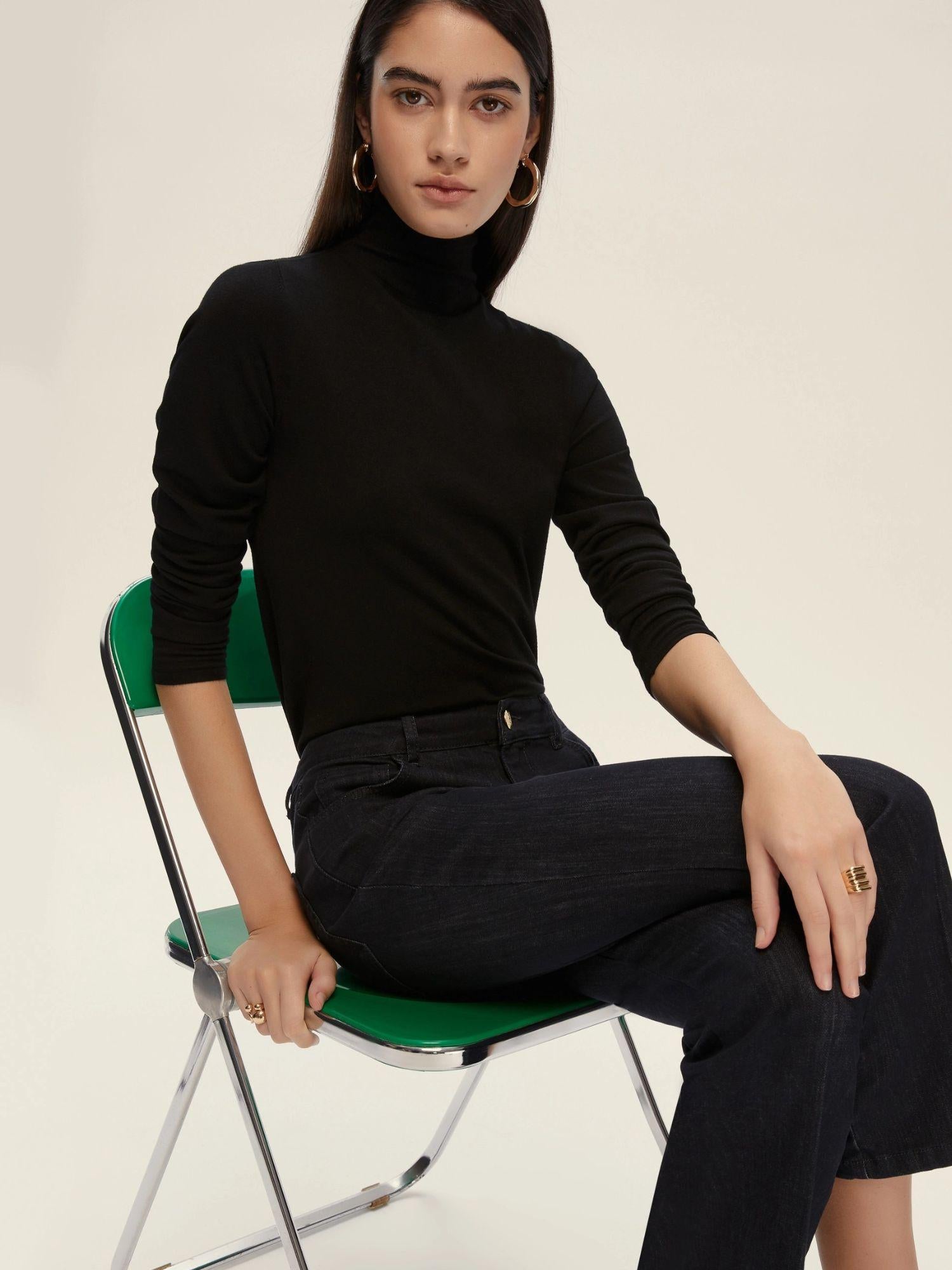 Emme Marella Maglia aderente Effigy Donna Nero 2525366142200 009 EMME MARELLA 