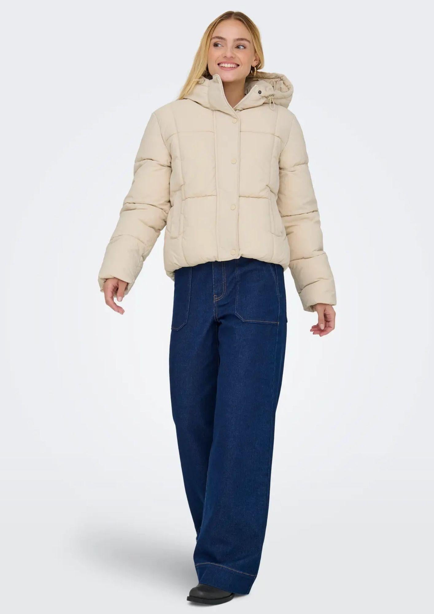 Jacqueline De Yong Giacca Invernale Donna Wonder Crema 15353998 Moonbeam JACQUELINE DE YONG 