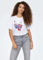 Only T-Shirt Donna Burst Bianca 15343431 Bright White ONLY 