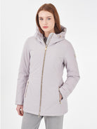 Yes Zee Cappotto Softshell con Cappuccio e Coulisse Donna Grigio Perla O088 M200 0819 YES ZEE 